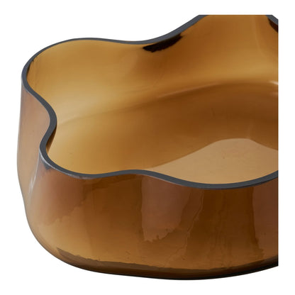 Dekotablett aus Rauchglas 29,5 × 24 cm | VIA X SELECTION