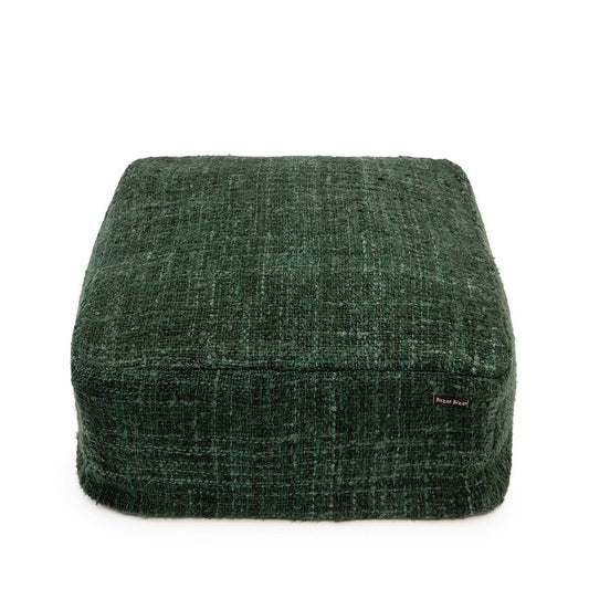 Baumwoll-Pouf Waldgrün | VIA X SELECTION