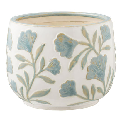 Blumentopf aus Keramik, Weiß-Mix, Ø 22,5 × 17,5 cm | VIA X SELECTION