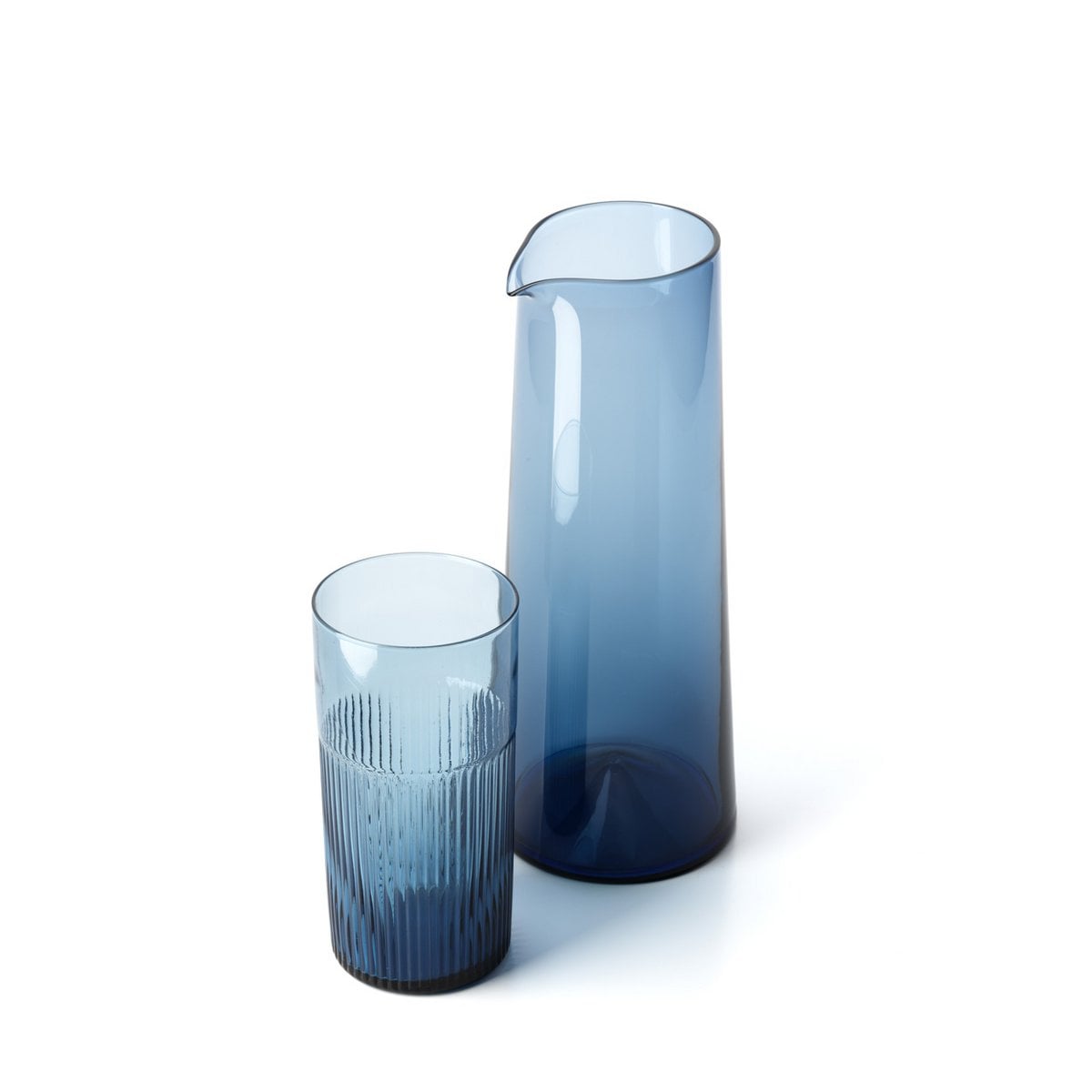 Karaffe aus blauem Recyclingglas 26 cm | VIA X SELECTION