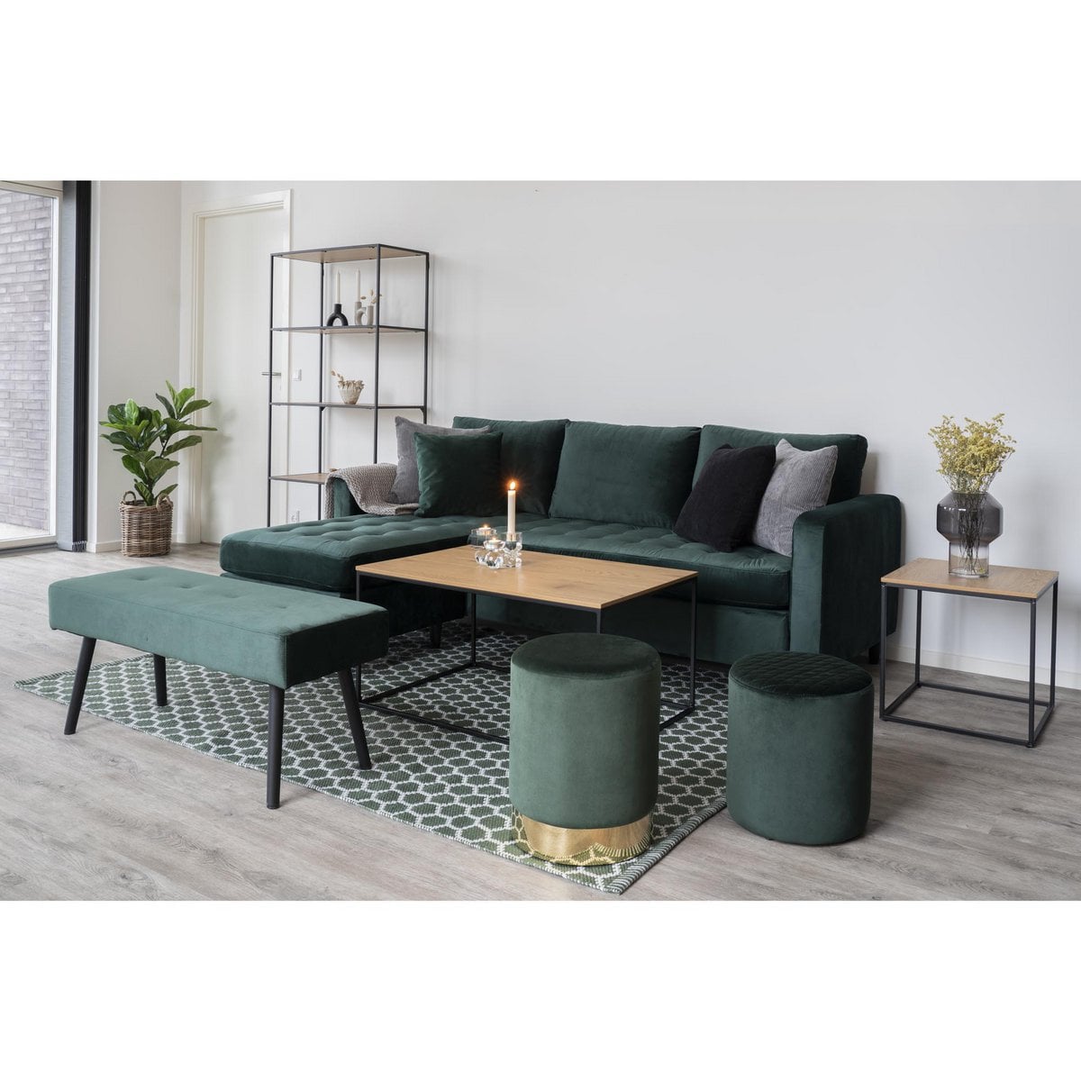 Couchtisch aus Holzwerkstoff in Eichenoptik, 90 × 60 × 45 cm | VIA X SELECTION
