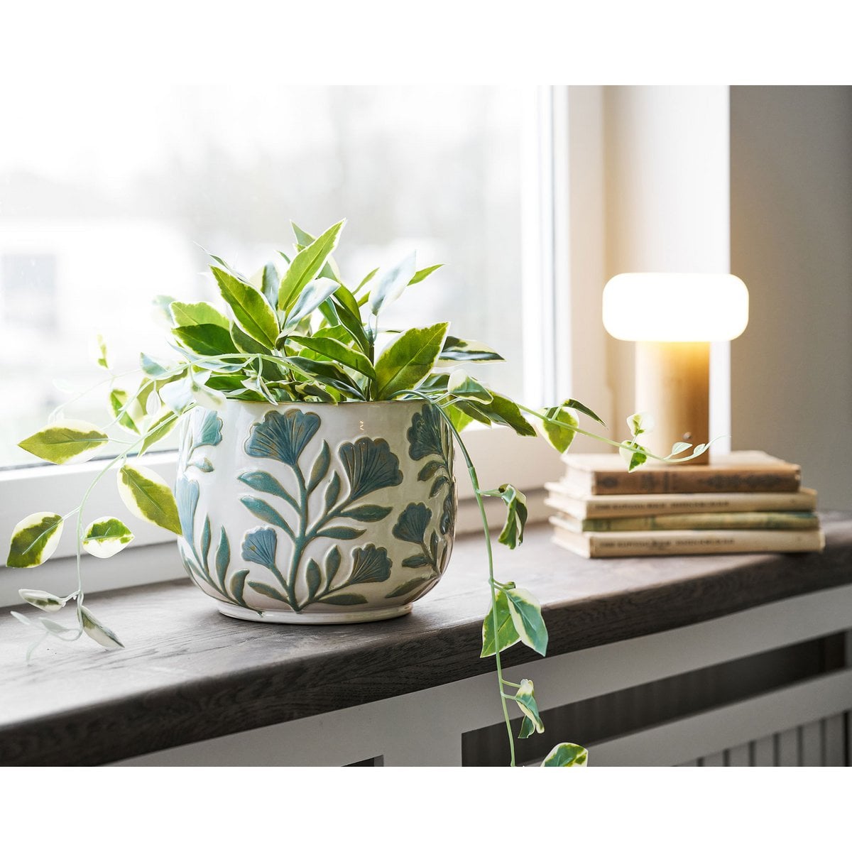 Blumentopf aus Keramik, Weiß-Mix, Ø 22,5 × 17,5 cm | VIA X SELECTION