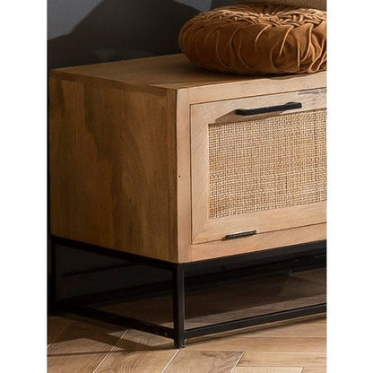 Niedriger Schuhschrank mit Rattanfront 40 × 84,5 × 48 cm | VIA X SELECTION