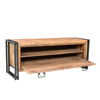 Breiter Schuhschrank aus Akazienholz, 40 × 130 × 50 cm | VIA X SELECTION