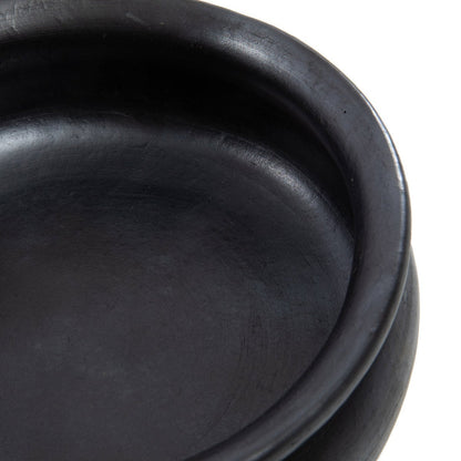 Serviertopf aus schwarzer Terrakotta mit Deckel | VIA X SELECTION