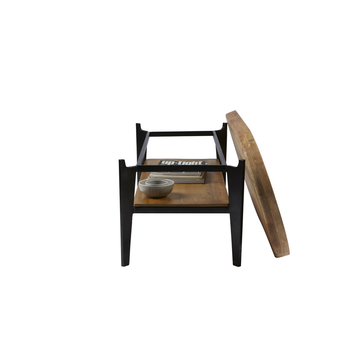 TOM TAILOR Home Couchtisch aus Mangoholz mit Tablett und Ablage, 50 × 120 × 40 cm | VIA X SELECTION