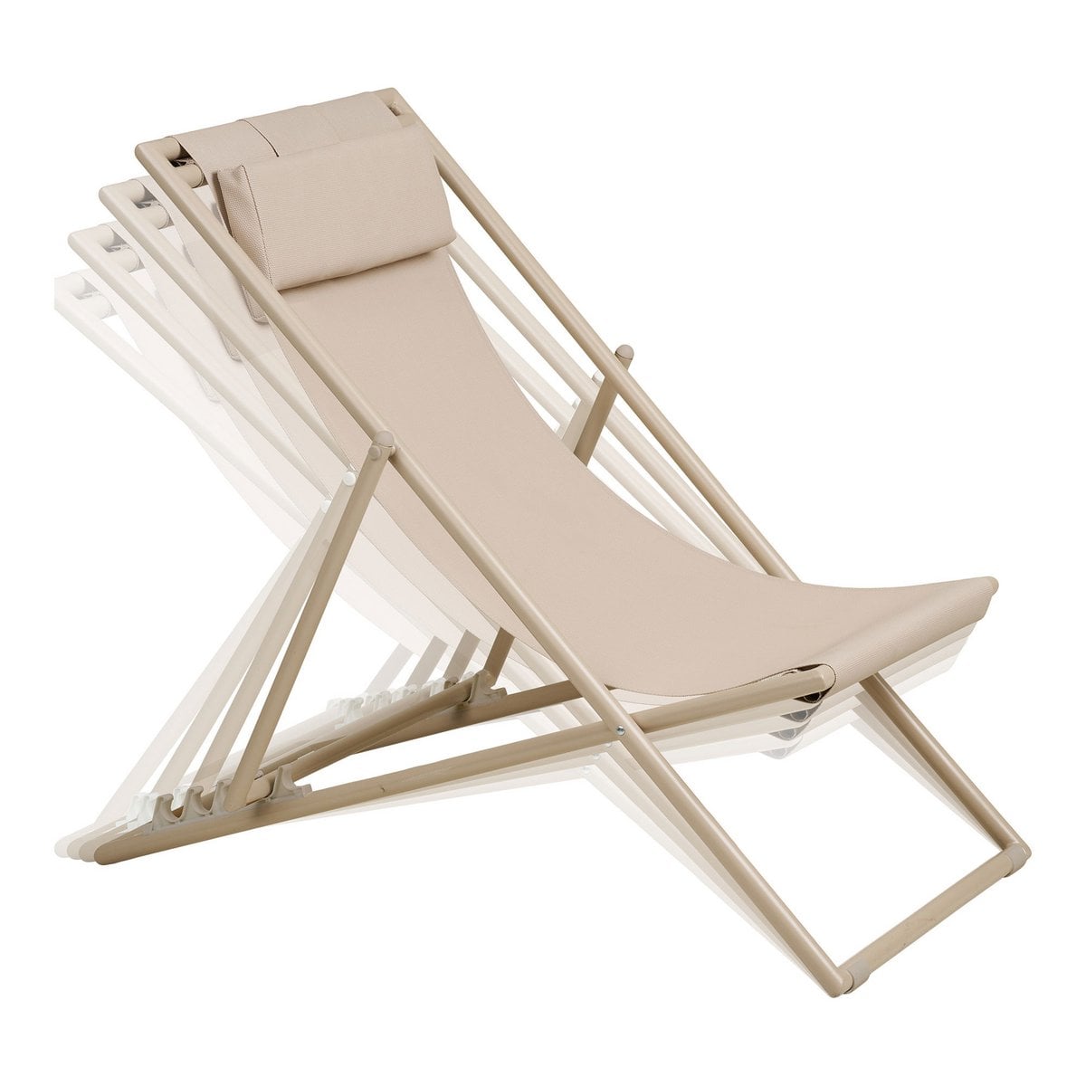 Outdoor-Stuhl in Taupe mit verstellbarer Rückenlehne | VIA X SELECTION