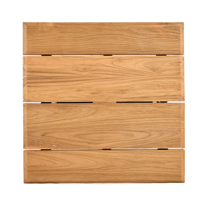 Bartisch recyceltes Teakholz quadratisch, 70 × 70 × 100 cm | VIA X SELECTION