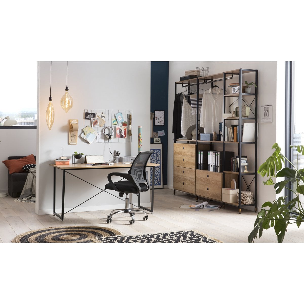 Bürostuhl mit Mesh-Rücken Schwarz/Grau | VIA X SELECTION