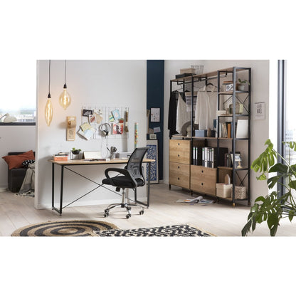 Bürostuhl mit Mesh-Rücken Schwarz/Grau | VIA X SELECTION