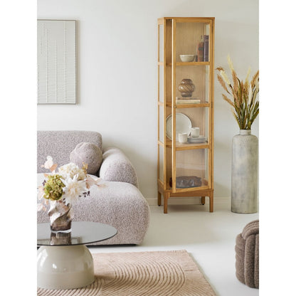 Sehr hoher Blumentopf aus Metall, Antik-Beige, Ø 24 × 78,5 cm | VIA X SELECTION