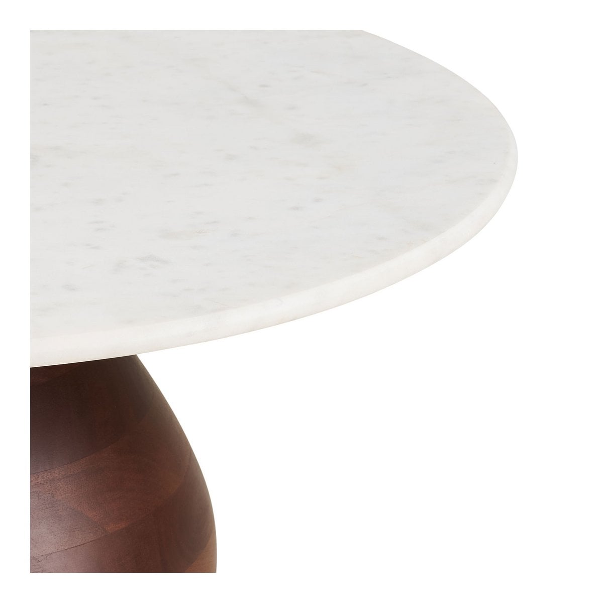 Runder Couchtisch aus Marmor und Mangoholz, Ø, 70 × 35 cm | VIA X SELECTION