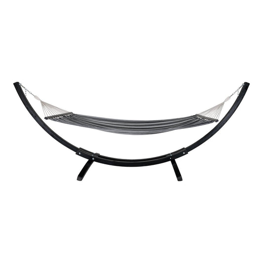 Hängematte mit Gestell in Grau-Schwarz 320 cm | VIA X SELECTION