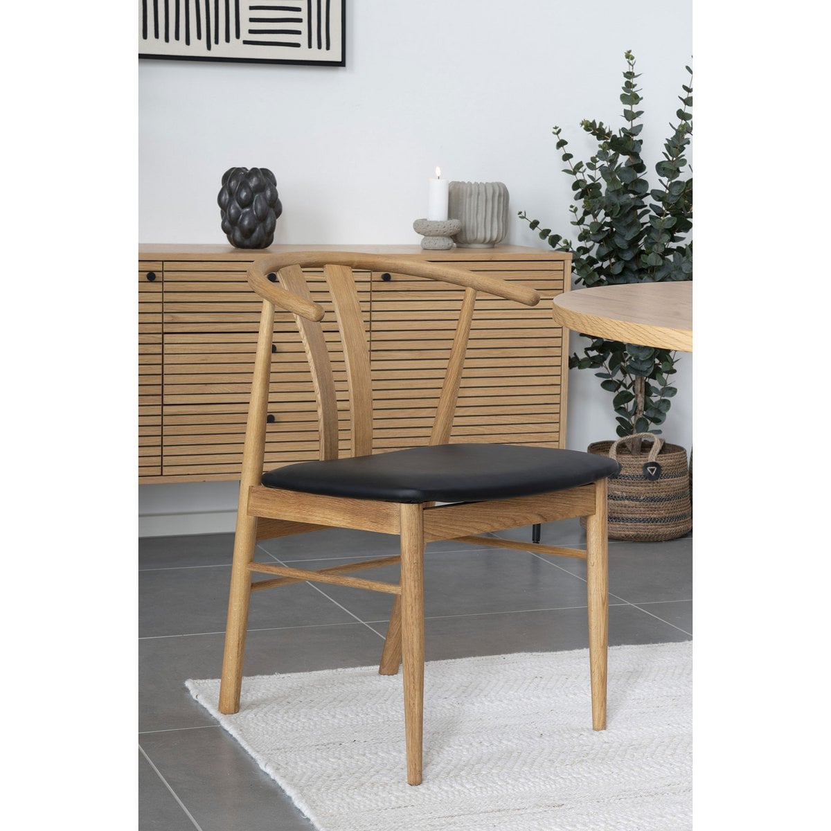 Blumentopf aus Keramik und Beton, Grau, 15,5 × 15,5 × 16 cm | VIA X SELECTION