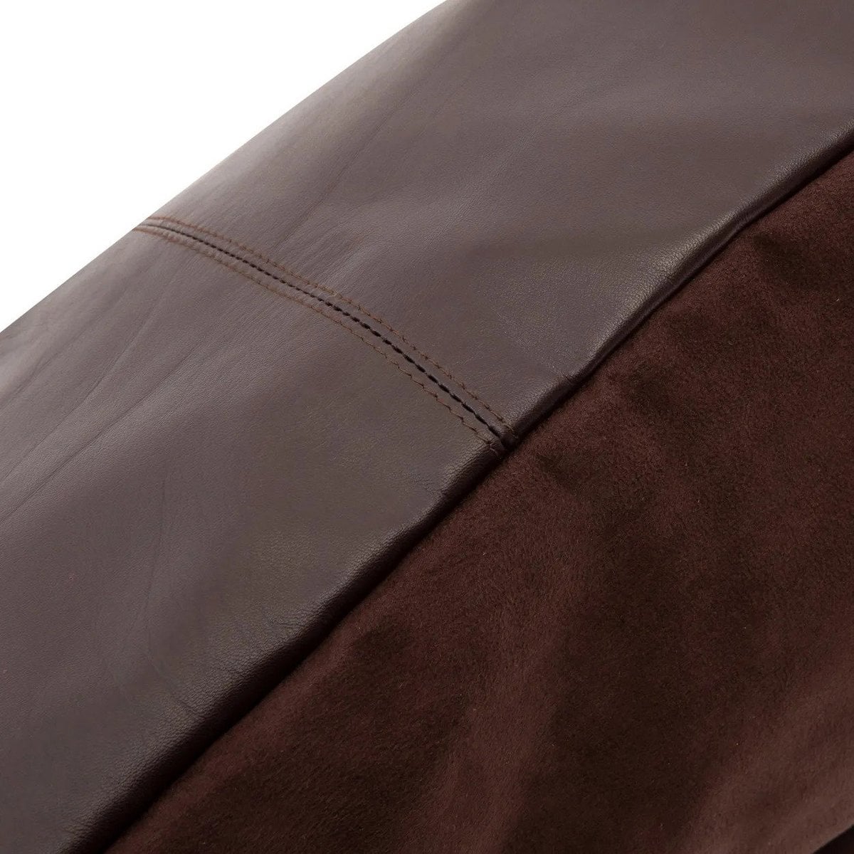 Kissenbezug aus Leder in Schokobraun, 60 × 60 cm | VIA X SELECTION