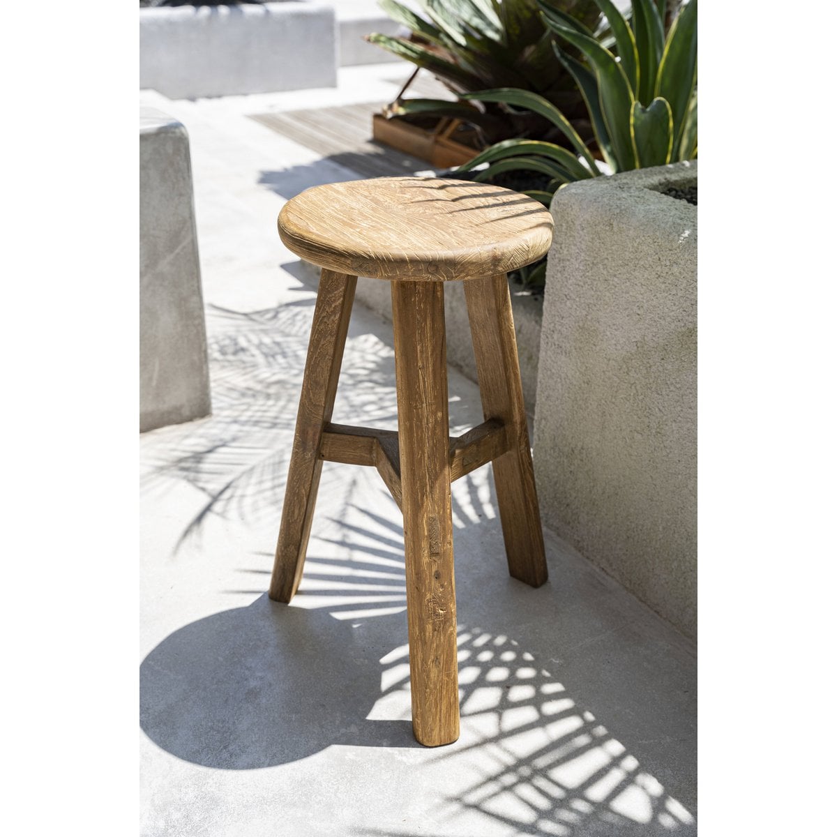 Outdoor-Barhocker aus recyceltem Teakholz | VIA X SELECTION
