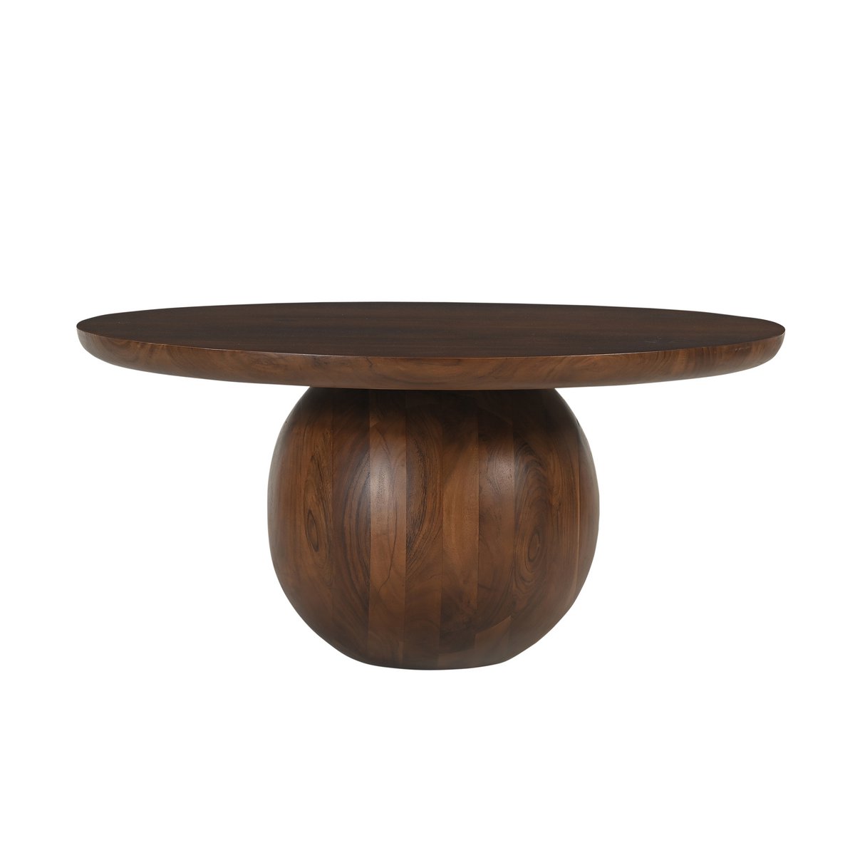 Runder Couchtisch aus Mangoholz mit Kugelbasis, Ø, 80 × 38 cm | VIA X SELECTION