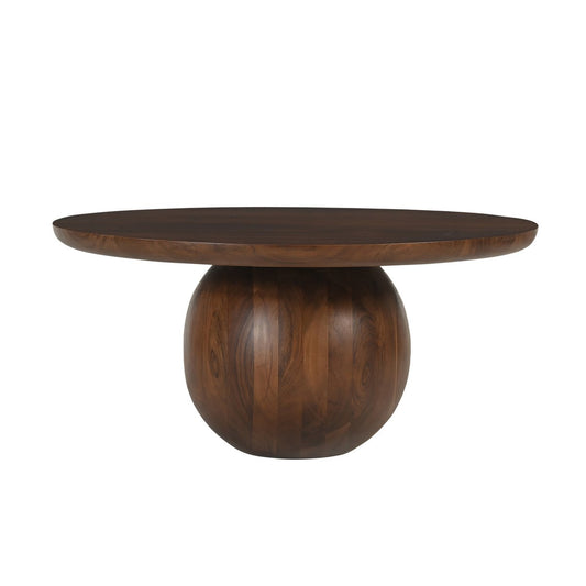 Runder Couchtisch aus Mangoholz mit Kugelbasis, Ø, 80 × 38 cm | VIA X SELECTION