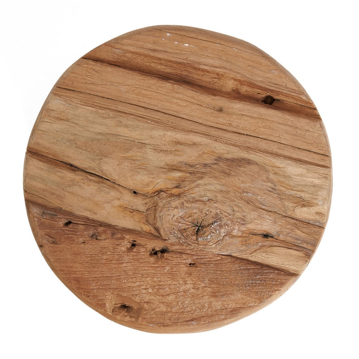 Hocker aus recyceltem Teakholz natur klein | VIA X SELECTION
