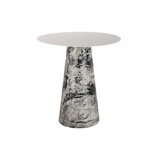 Beistelltisch mit Marmoroptik-Sockel, 40 × 40 × 42 cm | VIA X SELECTION