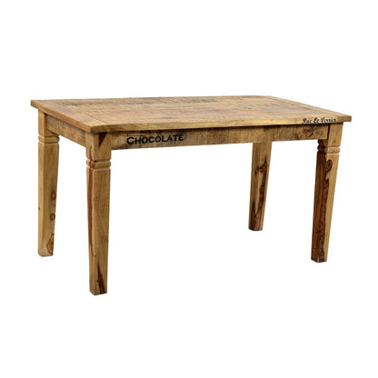 Esstisch Mangoholz Vintage-Print, 140 × 70 cm | VIA X SELECTION