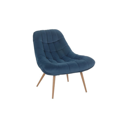 Loungesessel aus Samt blau mit XXL-Sitzfläche | VIA X SELECTION