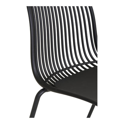 Stapelbarer Gartenstuhl in Schwarz, 4er-Set | VIA X SELECTION