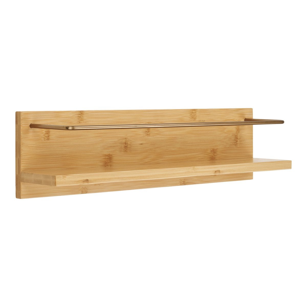 Wandregal aus Bambus natur, 10 × 45 × 12 cm | VIA X SELECTION
