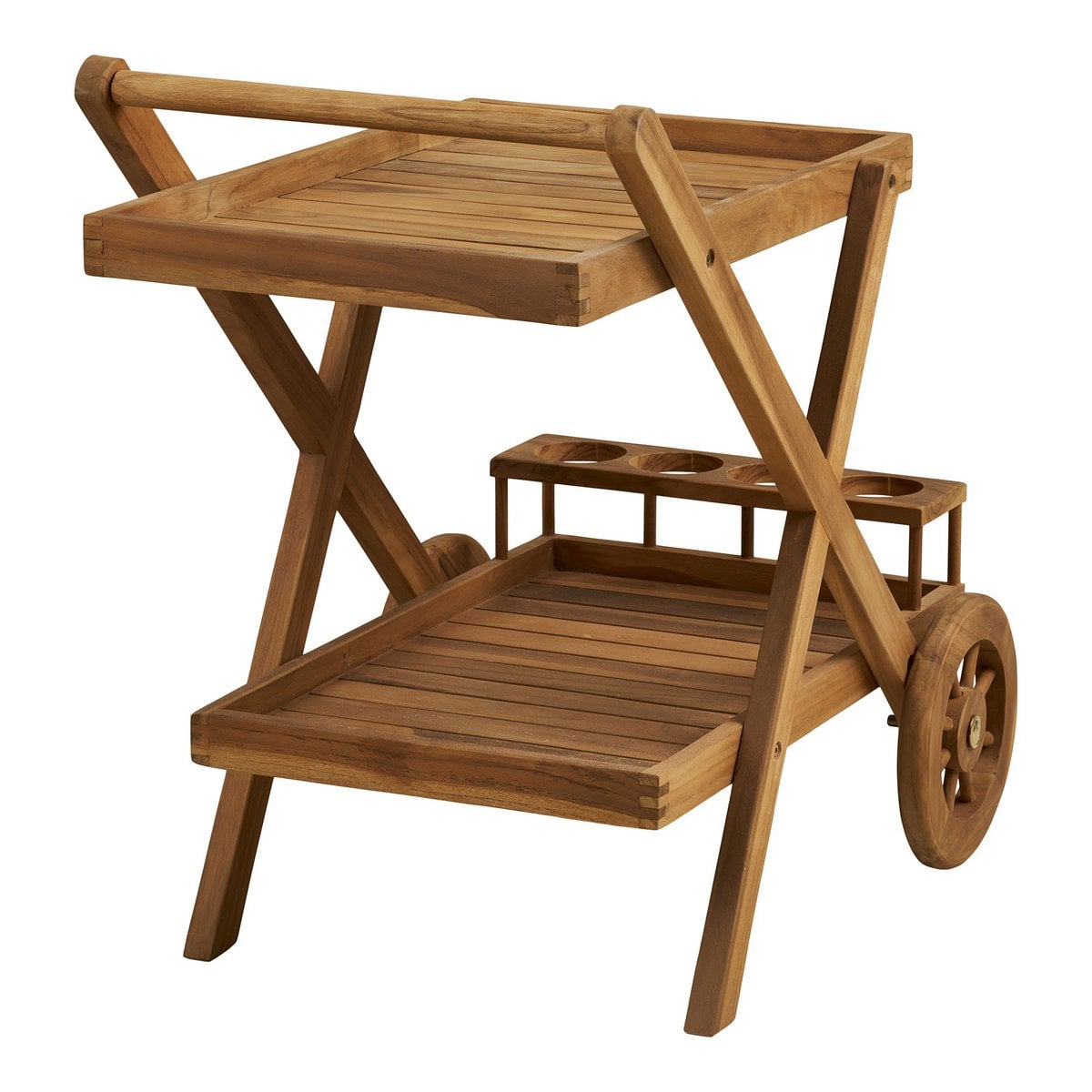 Servierwagen aus Teak, 86 × 50 × 81 cm | VIA X SELECTION