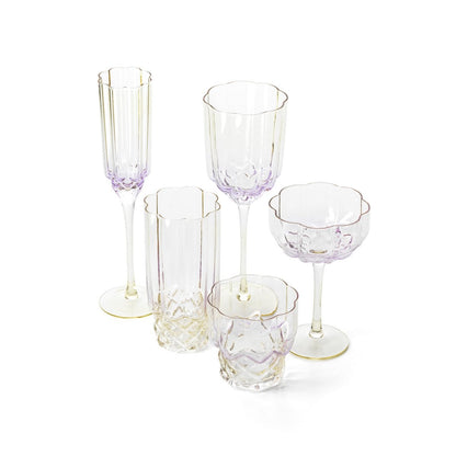 Sektflöte aus rosafarbenem Recyclingglas 26,5 cm | VIA X SELECTION
