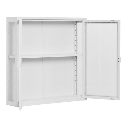 Hängender Vitrinenschrank weiß, 80 × 18 × 80 cm | VIA X SELECTION