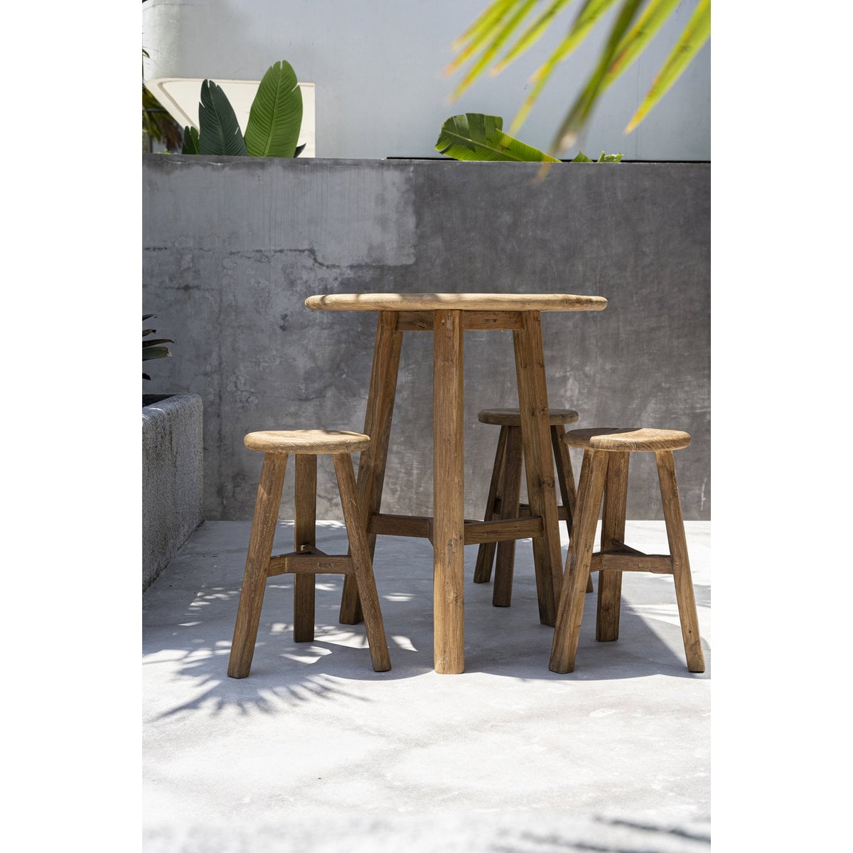 Outdoor-Barhocker aus recyceltem Teakholz | VIA X SELECTION