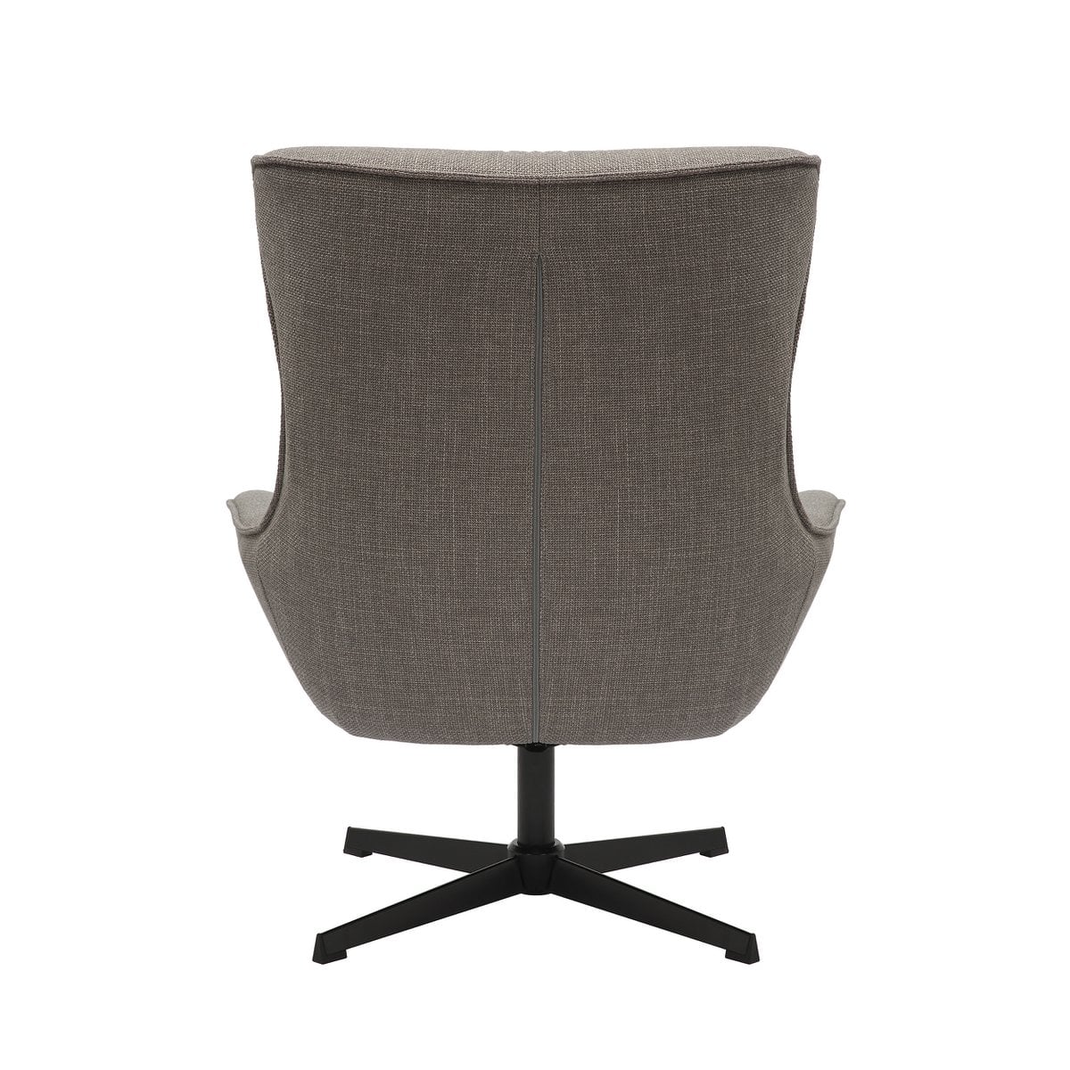 Drehsessel aus Strukturstoff in Taupe | VIA X SELECTION
