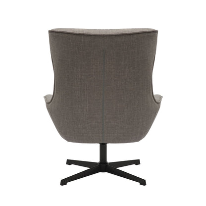 Drehsessel aus Strukturstoff in Taupe | VIA X SELECTION
