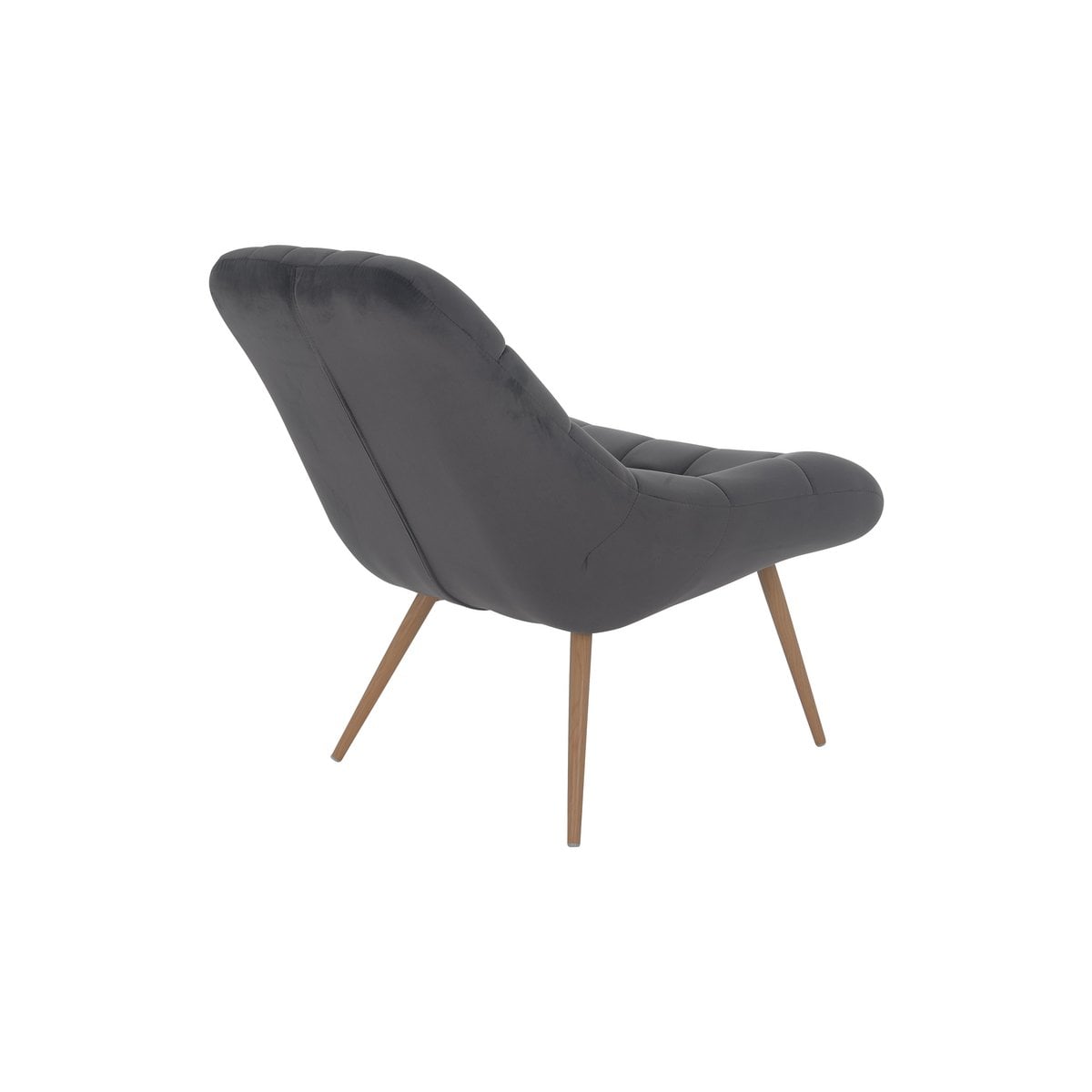 Loungesessel aus Samt grau mit XXL-Sitzfläche | VIA X SELECTION