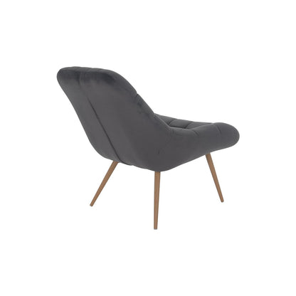 Loungesessel aus Samt grau mit XXL-Sitzfläche | VIA X SELECTION