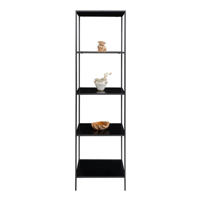 Regal mit 5 Ablagen schwarz, 51 × 36 × 170 cm | VIA X SELECTION