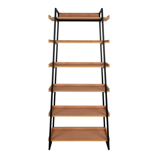 Bücherregal aus Stahl und Holz, 80 × 35 × 185 cm | VIA X SELECTION