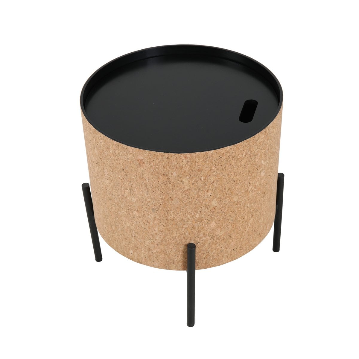 2er-Couchtisch-Set aus Kork und Metall 63 × 63 × 48,5 cm | VIA X SELECTION