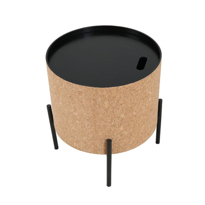 2er-Couchtisch-Set aus Kork und Metall 63 × 63 × 48,5 cm | VIA X SELECTION