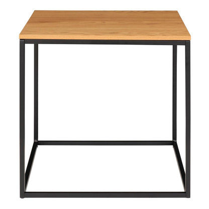Beistelltisch in Eichenoptik und Schwarz, 45 × 45 × 45 cm | VIA X SELECTION