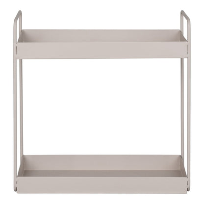 Kleines Regal mit 2 Ebenen beige, 30 × 15 × 31 cm | VIA X SELECTION