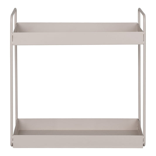 Kleines Regal mit 2 Ebenen beige, 30 × 15 × 31 cm | VIA X SELECTION