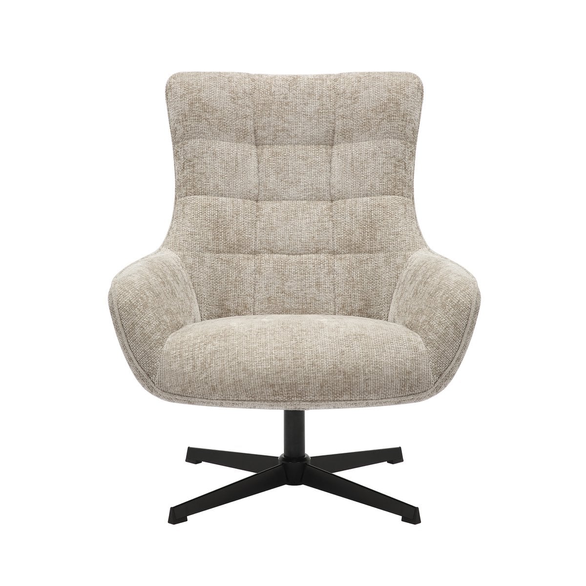 Drehsessel aus Chenille hellgrau | VIA X SELECTION