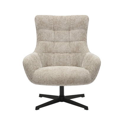 Drehsessel aus Chenille hellgrau | VIA X SELECTION