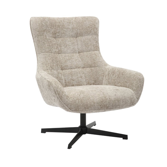 Drehsessel aus Chenille hellgrau | VIA X SELECTION
