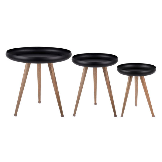 Beistelltisch-Set mit Mango-Holzbeinen, Ø, 52 × 59 cm | VIA X SELECTION