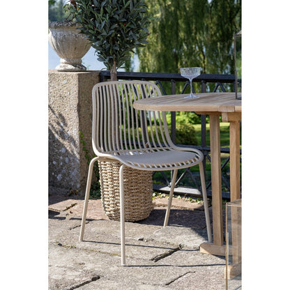 Stapelbarer Gartenstuhl in Sand, 4er-Set | VIA X SELECTION
