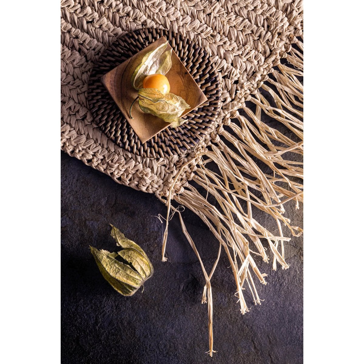 Rattan-Untersetzer in Naturbraun 11 cm | VIA X SELECTION