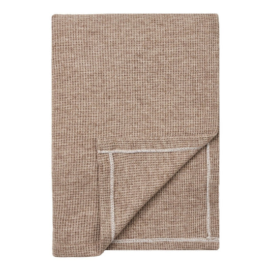 Plaid in Taupe, 130 × 156 cm | VIA X SELECTION